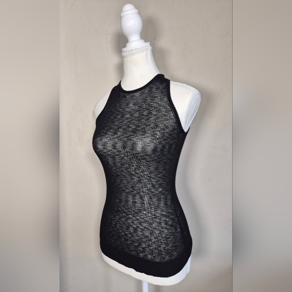5 For$25✨️Dynamite Womens Small Black Mesh Tank Top See Through Shortsleeve Top